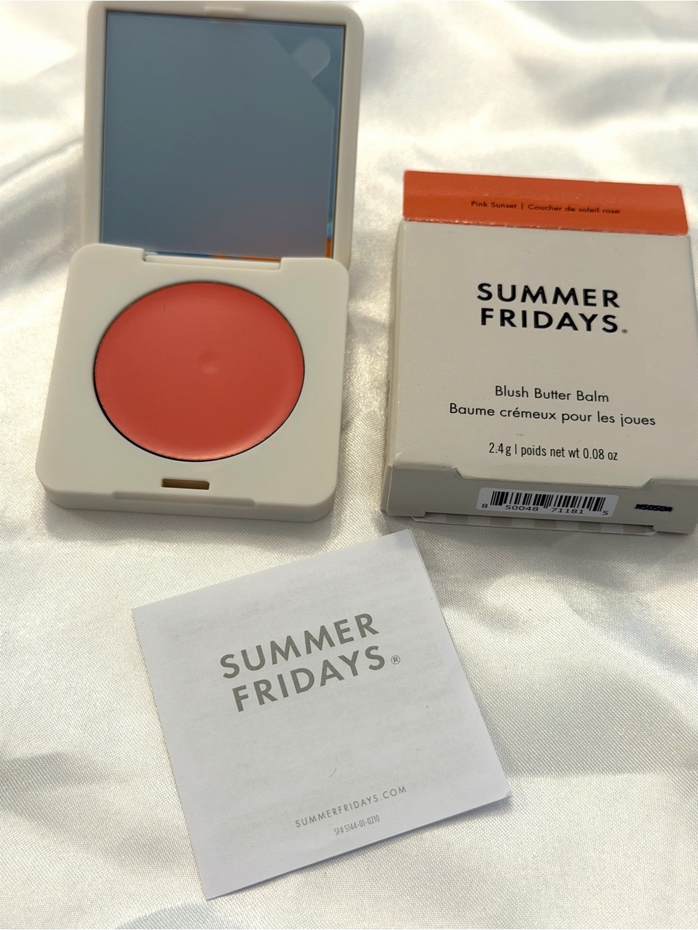 Summer Fridays Blush Butter Balm PINK SUNSET  2.4 g / 0.08 oz New Colorful
